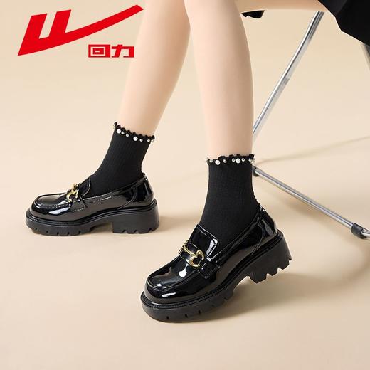 回力乐福鞋女2025秋季新款玛丽珍女鞋黑色英伦风jk小皮鞋单鞋女 商品图4