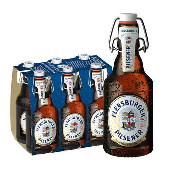 弗林博格( Flensburger) 经典比尔森啤酒 330ml*6瓶 整箱装 德国原装进口 商品图1