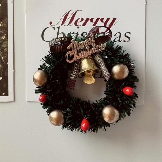 【YW】无忧购35元4件立体圣诞花环冰箱贴微景观迷你场景diy小屋装饰磁性贴黑板S-2562（截单后3-5天发货) 商品图0