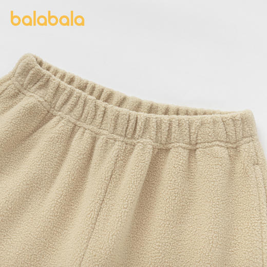 巴拉巴拉儿童家居裤冬季摇粒绒保暖可外穿男童女童纯色亲肤柔软萌 商品图3