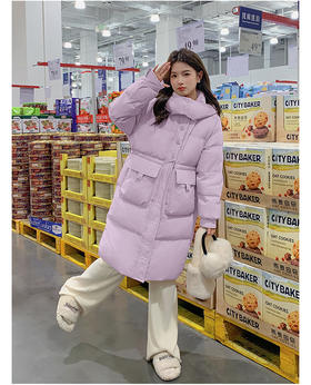 卉遇韩系三粒扣长款羽绒服HY-30★