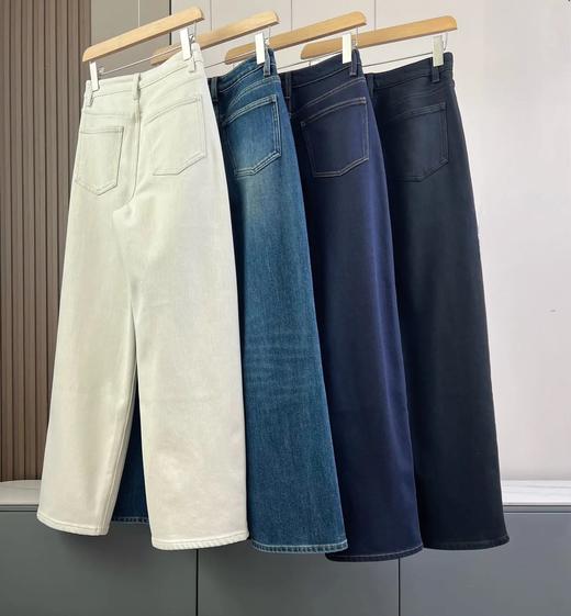 【高品质私服】【加绒四色直筒牛仔裤】专利加厚植绒工艺！品质小暖炉！版型及好直筒牛仔裤！显瘦休闲｜宽松慵懒【无标出货 介意慎拍】WD 商品图3