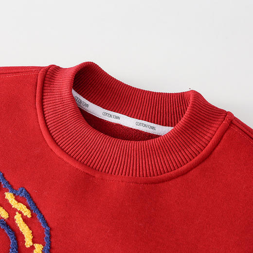 严选 | 棉花堂奥粒绒加绒针织圆领卫衣 马年年衣 商品图7