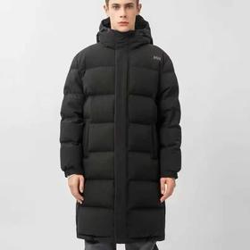 海丽汉森男女同款防风保暖连帽长款羽绒服