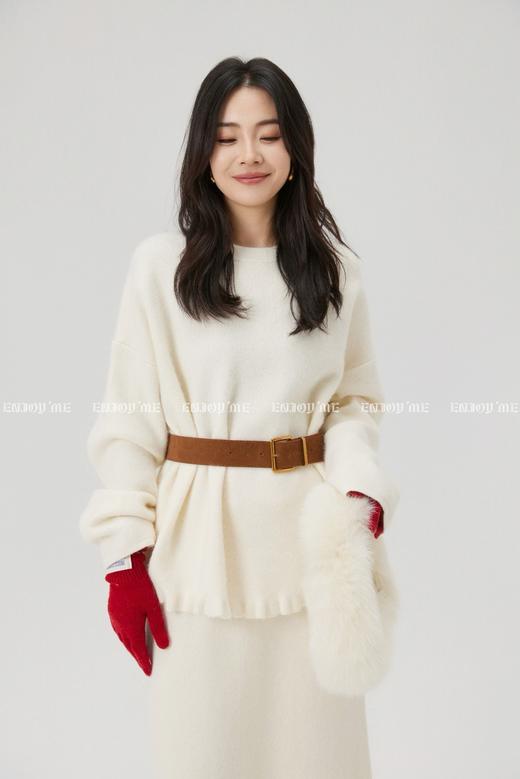 【门店同款】ENJOY冬季“暖冬软糖”软糯木耳边针织上衣 167993294 商品图7