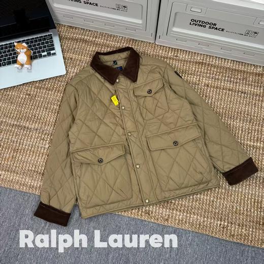 啦夫劳伦经典老钱风工装菱格复古棉服夹克外套 商品图0