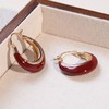 【红韵】红色滴油耳环 商品缩略图1