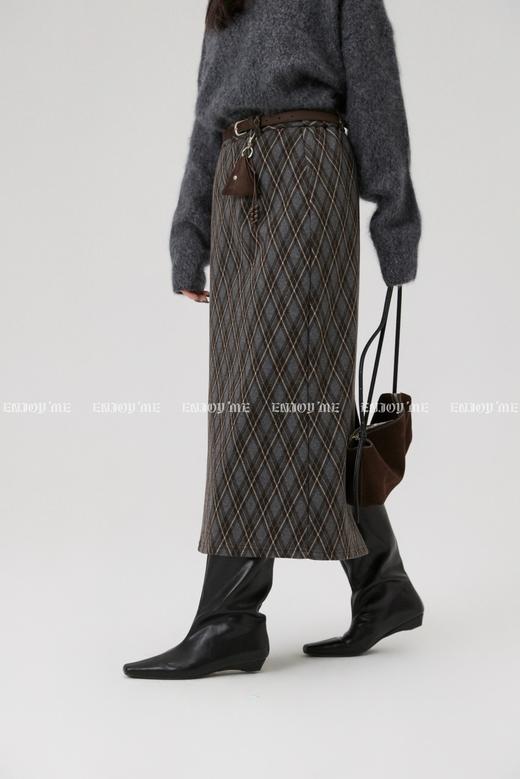 【门店同款】ENJOY冬季“暖冬知性”复古格纹半身裙 168643350 商品图4