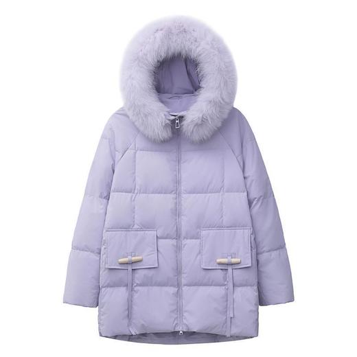 新国标90白鸭绒加肥加大码胖mm200斤中长款孕妇宽松羽绒服女2513 商品图4