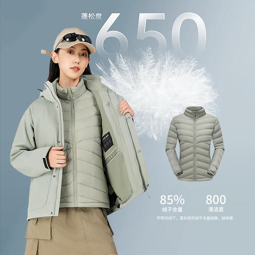 【羽绒两件套】SCALER/思凯乐 男女款三合一冲锋衣保暖防水防风耐磨F2406D24/F2416D24 商品图2