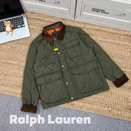 啦夫劳伦经典老钱风工装菱格复古棉服夹克外套 商品图1