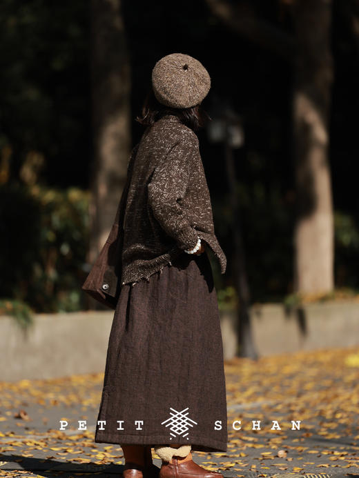 PETIT SCHAN小闪 CLO#993 talk to oneself 碎碎念 牦牛绒手纺纱纯手编破边外套 商品图3