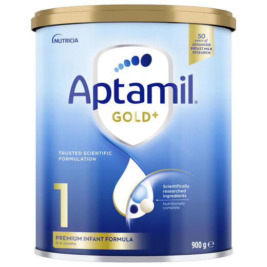澳洲爱他美Aptamil婴幼儿奶粉 金装版 1段900g（2027年9月）【保税直发】 商品图0