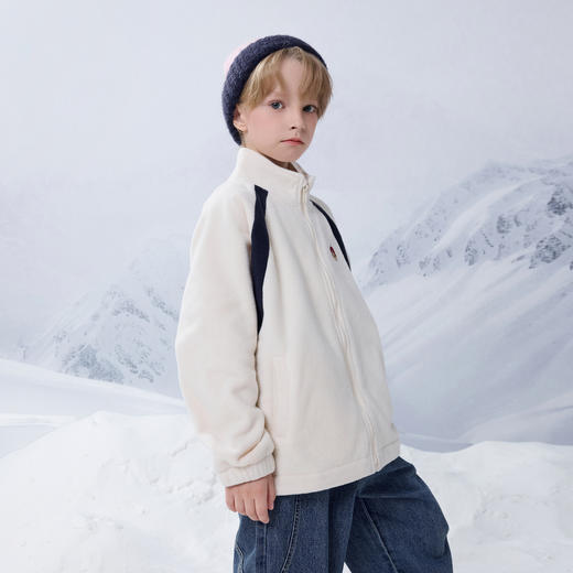 【MQD】童装男大童摇粒绒外套秋季款潮酷儿童休闲学院风立领外套 商品图2