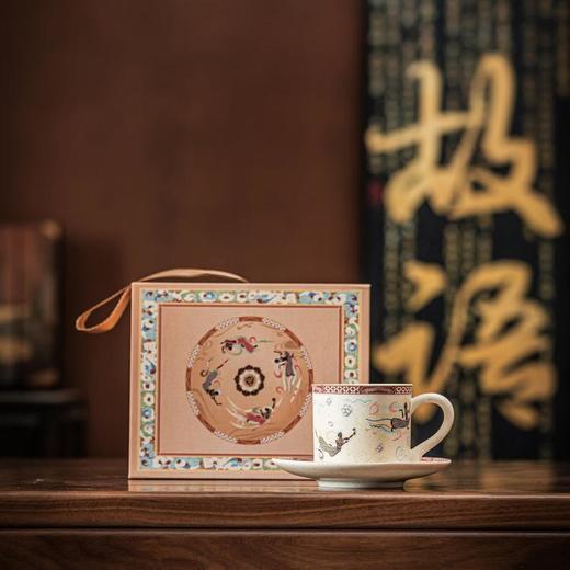 敦煌文创官方出品，线下门店同款！【敦煌飞花映沙系列】（苏打釉 + 窑变）摸得到鸣沙山细沙感， 单人瓷器咖啡杯/茶壶6件套茶器/盖碗7件套茶器 商品图7