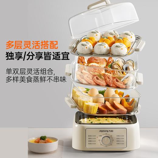 九阳13.5L电蒸锅电蒸箱家用三层蒸煮火锅多功能蒸汽锅蒸锅多用锅 商品图1