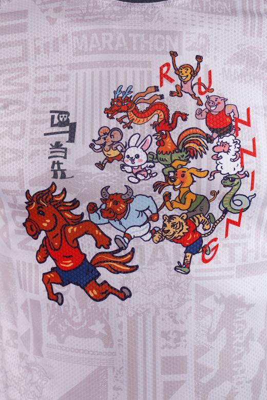 严素跑步TEE,马当先 男/女款,轻量 短袖T恤 速干快干 严素态度 商品图4