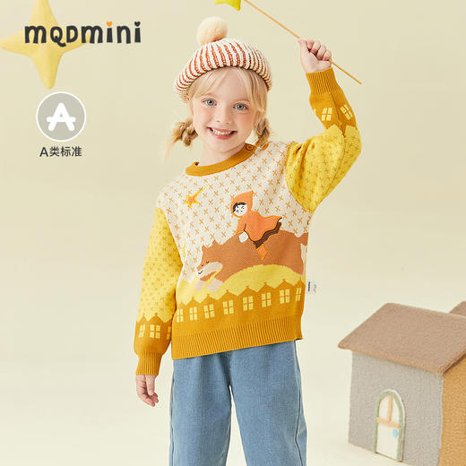 【秒】【专柜同款】MQD童装女小童毛衣秋冬新款萌趣加厚儿童针织衫 商品图0