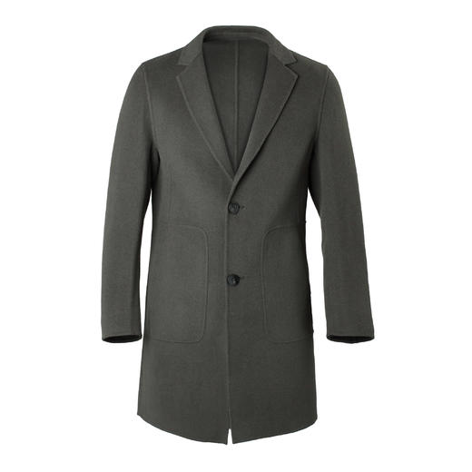 Marco Azzali 墨绿西装领大衣 Y5312700 商品图0
