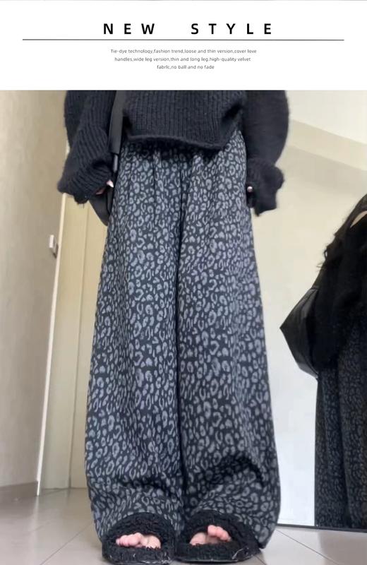 时尚感豹纹阔腿裤-纪念日百货门店同款167943094 商品图1