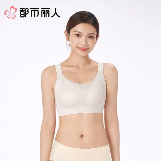 都市丽人女士内衣透气网VBRA文胸无钢圈四排四扣LBC65N 商品图1