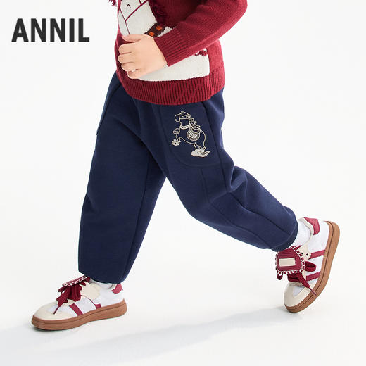 【实体店同款】男童全腰针织长裤春季新款安奈儿童装XB616008 商品图0