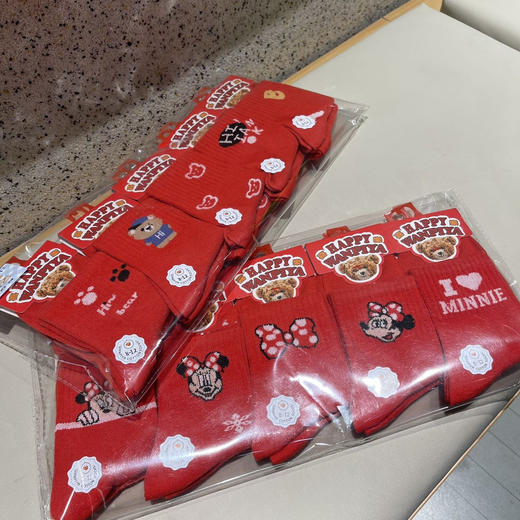  儿童卡通新年袜5双装，精梳棉面料亲肤柔软不勒脚踝也不易滑落不掉色 大胆放心给宝宝穿 商品图1