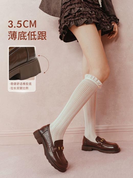 【云粉节】BF楼TATA他她小金砖乐福鞋2026春季新款休闲百搭英伦小皮鞋女CLP02AA6吊牌价869 商品图2