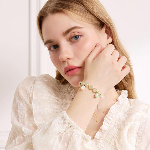 大英博物馆 欧洲文化艺术系列 铃兰葡萄石 可调节手链 商品图1