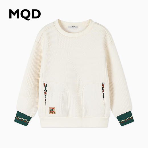 【秒3】【MQD】【专柜同款】男童肌理感满版上衣冬季新款保暖宽松儿童卫衣 商品图2