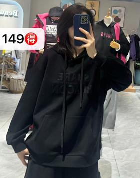 NC连帽绣花图案长袖卫衣50911(黑） 冬季 954010250321