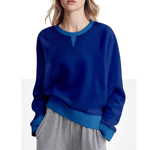 裁缝学苑AH109新款设计感撞色假两件卫衣纸样连肩袖女装打版裁剪图纸 商品图2