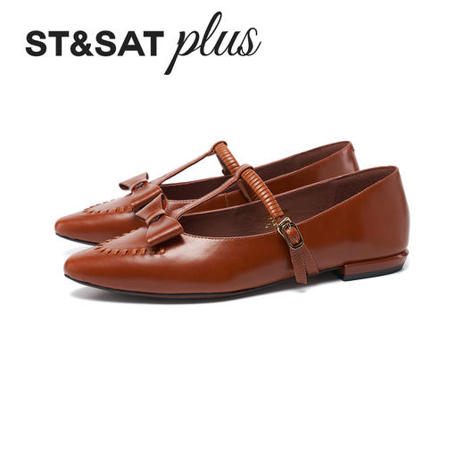 星期六26春新款蝴蝶结T带焦糖玛丽珍SSE1111059 商品图8