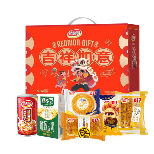【达利园】吉祥如意礼盒糕点饮品1010g-XL 商品图0