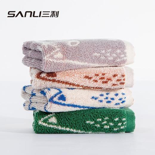 三利毛巾新款纯棉方巾儿童擦手巾宝宝洗脸巾大口水巾提花小猫方巾 商品图2