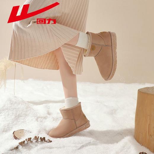 回力雪地靴女款2025冬季新款加绒加厚舒适保暖防寒短筒女士棉鞋子 商品图8