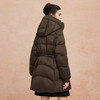 QR004斯尔丽2025冬季新款连帽腰间抽绳显瘦加厚宽松休闲一手长羽绒服 商品缩略图1
