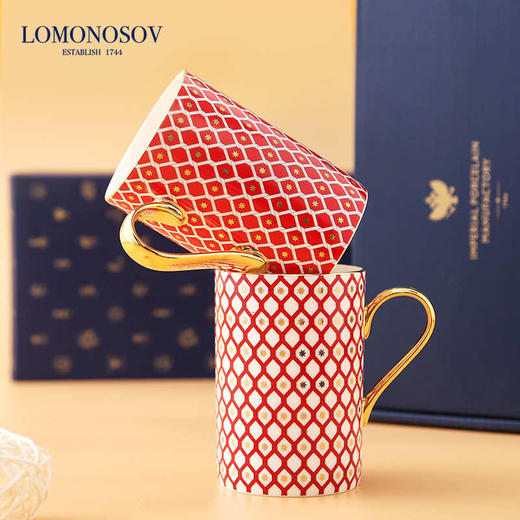 LOMONOSOV 俄皇   STAR系列家用水杯高颜值办公室骨瓷马克杯喝水杯子 商品图3