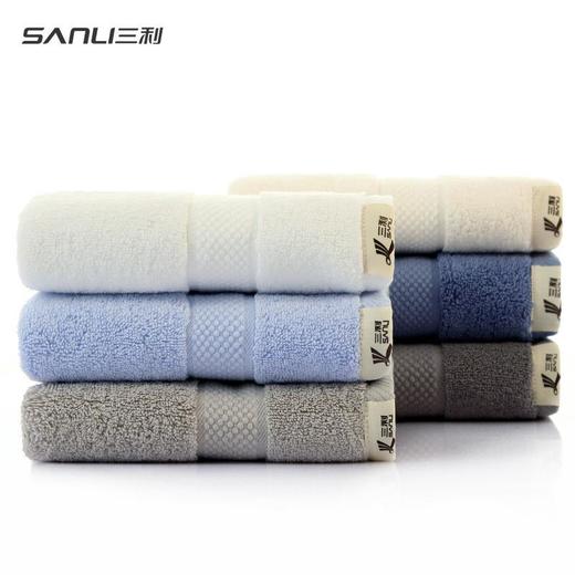 三利毛巾32股纯棉毛巾加大140g/130g精梳素色毛巾成人洗脸毛巾 商品图4