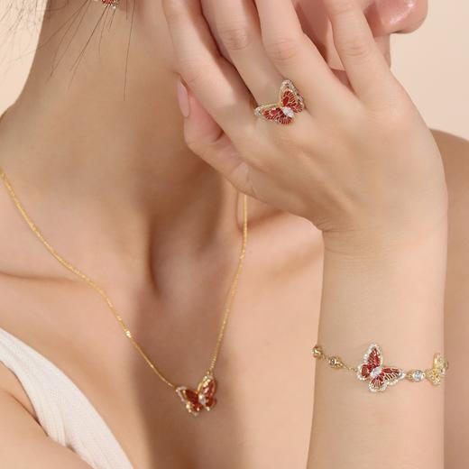 【绫蝶】红蝶戒指·开口可调节 商品图2