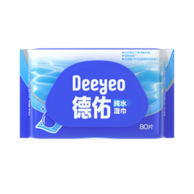 【积分兑换】德佑新升级纯水湿巾80片/包*6