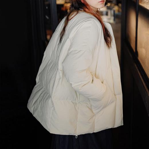 马登女装美式90白鸭绒羽绒服轻薄可拆卸围脖面包服保暖外套女冬 商品图3