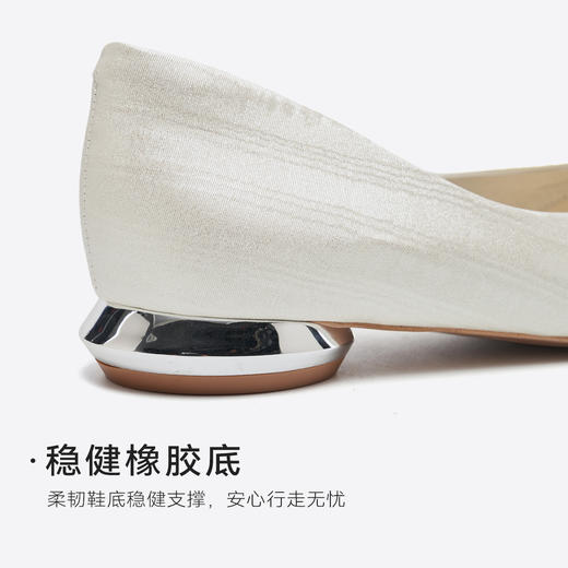 星期六26春新款方头蝴蝶结水钻低跟单鞋SSE1111041 商品图11