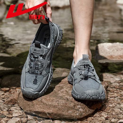 回力男鞋2025新款夏季网眼透气轻便鞋子户外溯溪鞋免系带运动鞋男 商品图6