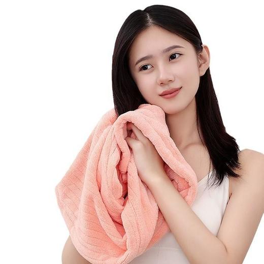 三利毛巾干发帽女新款强吸水包头巾纯色竖条纹浴帽裹头擦头干发巾 商品图4
