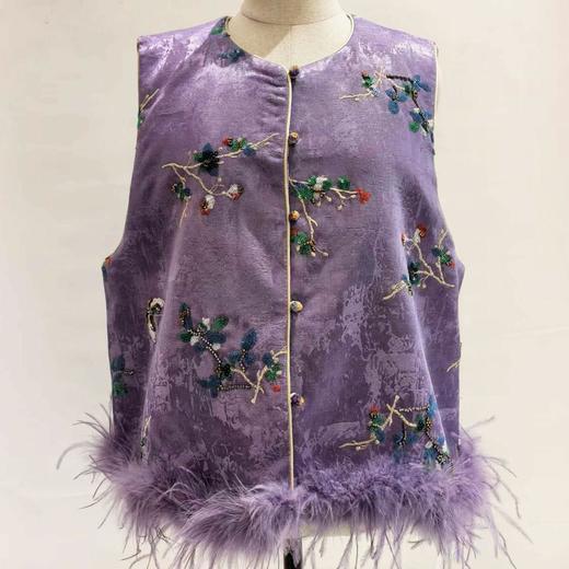 Famecoco范可儿秋冬款新中式马夹FAD8CA201 商品图1