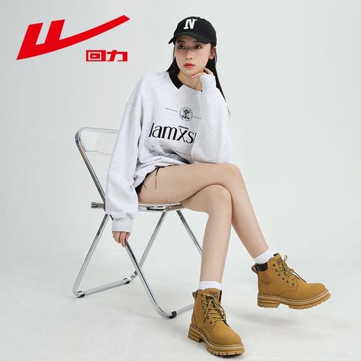 回力马丁靴女冬季2024新款女鞋机车户外登山短靴子厚底薄款大黄靴 商品图4