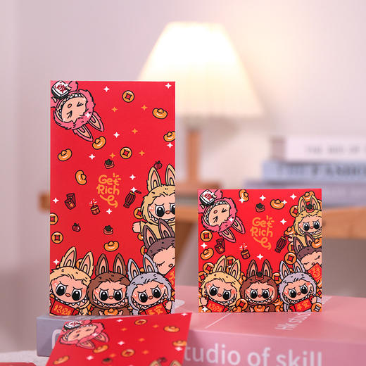【速抢❗️超值4包装=到手40个】新款拉布布 2026马年labubu卡通可爱红包 袋通用利是封 春节红包封 商品图1