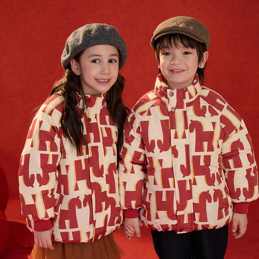 严选 | 棉花堂福马梭织立领棉服 马年新年年衣 商品图4