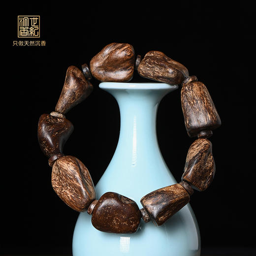 天然芽庄沉香随形手串 沉水级 34.9克 SP10778 商品图0